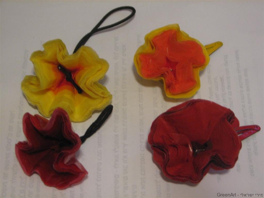 קוקיות וסיכות לשיער משקיות ניילון צבעוניות