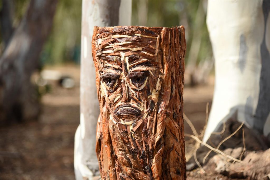 אמנות אקולוגית מפסולת קרטון, נייר וקליפות עצים למען השמירה על העצים -ECO ART