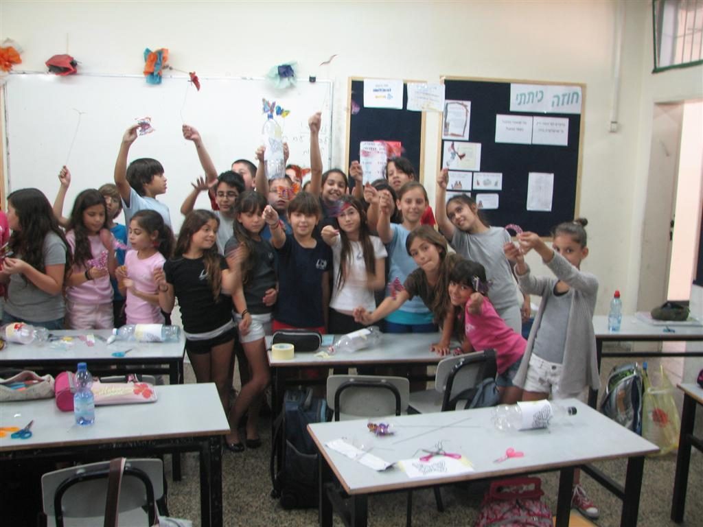 סדנאות יצירה ירוקה בבית ספר ארן בתל אביב