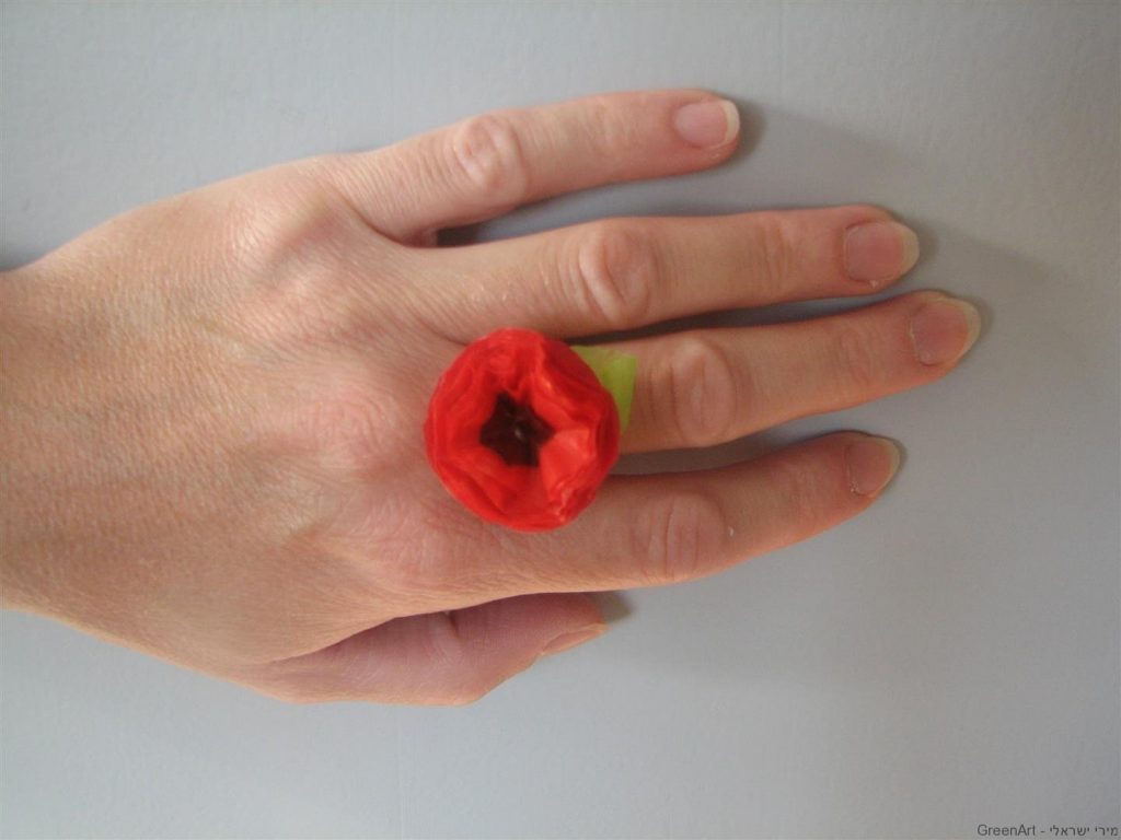 טבעת פרח משקיות ניילון צבעוניות