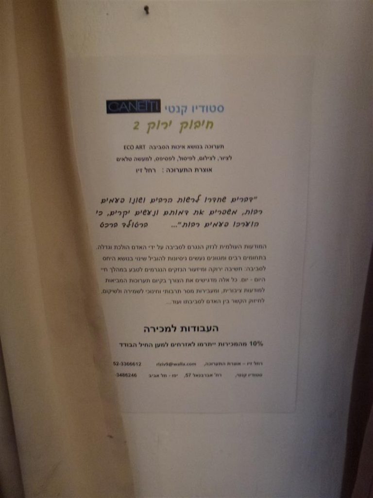 תערוכת חיבוק ירוק 2 אמנים למען הסביבה תערוכת חיבוק ירוק 2 אמנים למען הסביבה