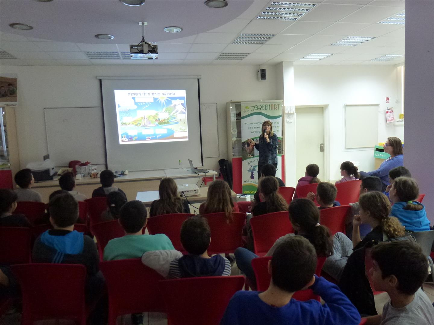 הרצאות לתלמידים להטמעת ערכי החינוך הסביבתי בבית ספר הגפן רמת גן