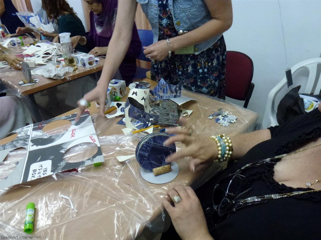 סדנת יצירה למורים לעידוד אמנות המיחזור בשיתוף עמותת המורים