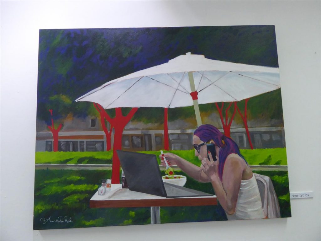 יצירה של צבי נדב יו"ר אמני מוזה רעננה