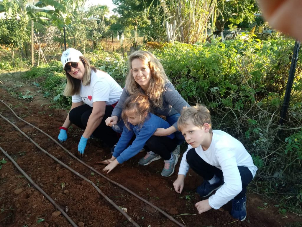 פעילות חקלאית בין דורית בגינה הקהילתית "הפעמונים" ברעננה